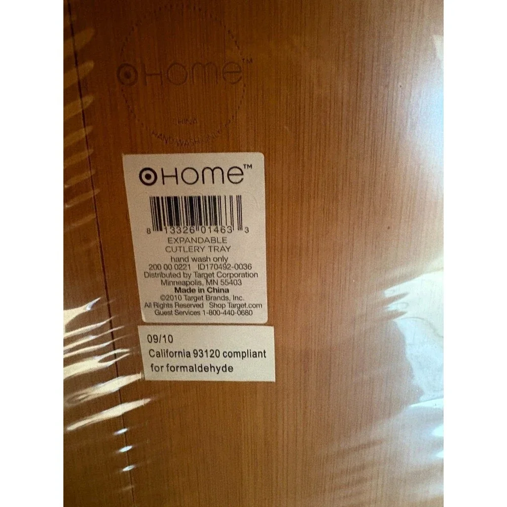 @Home Expandable Cutlery Tray – Bamboo – New Open Package – Target